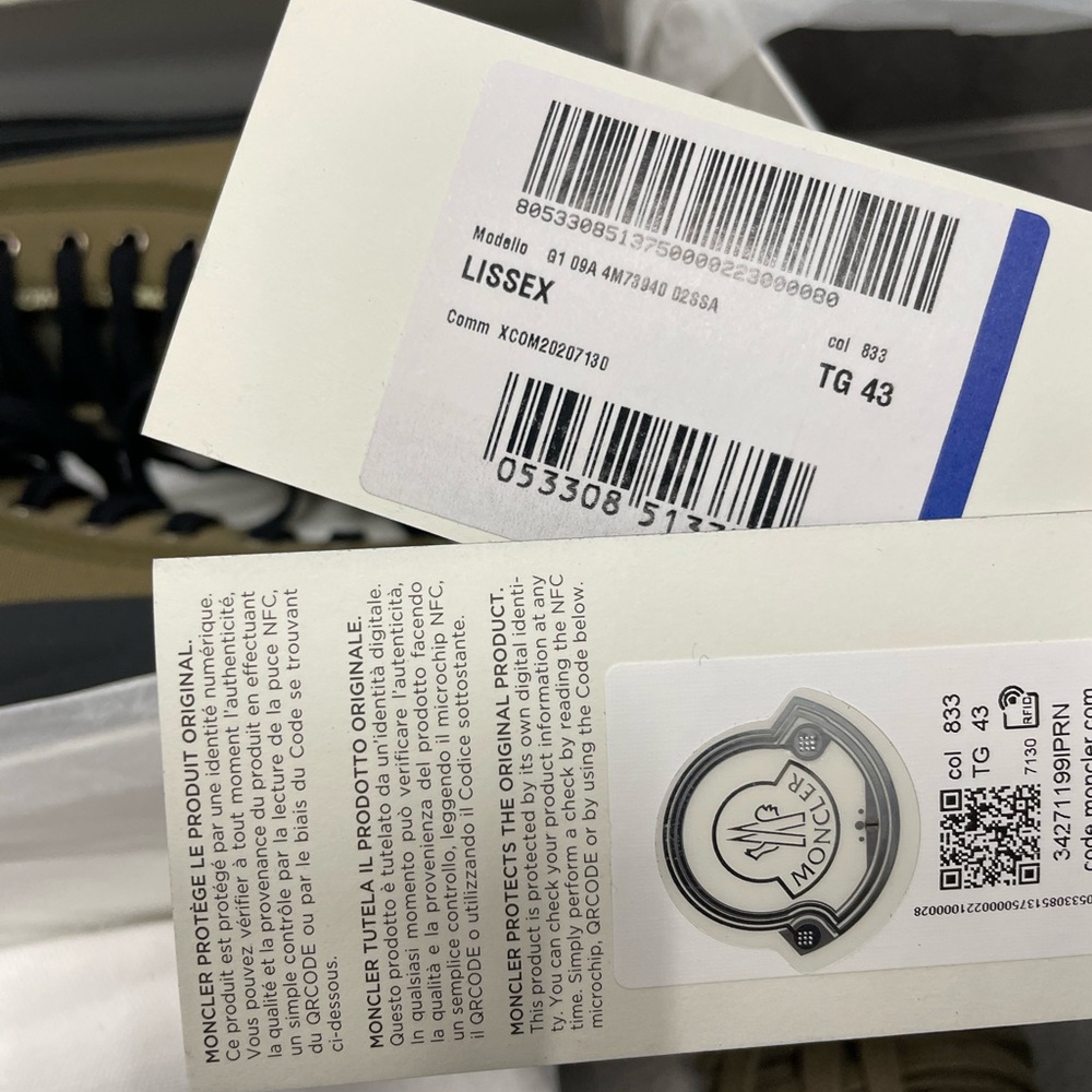 Moncler Lissex High Top Canvas Sneaker Army Green - MEN’S - Picture 14 of 15